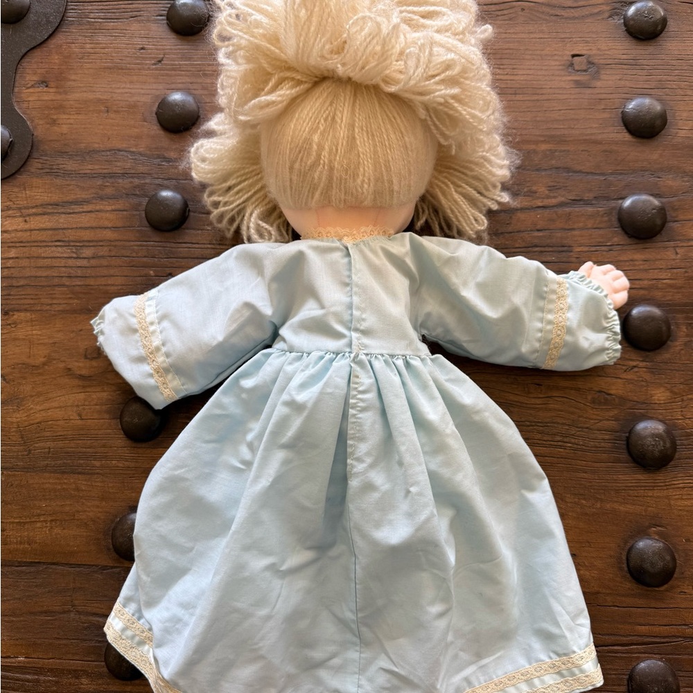 Handmade Doll with Blue Dress vintage - Picture 5 of 7